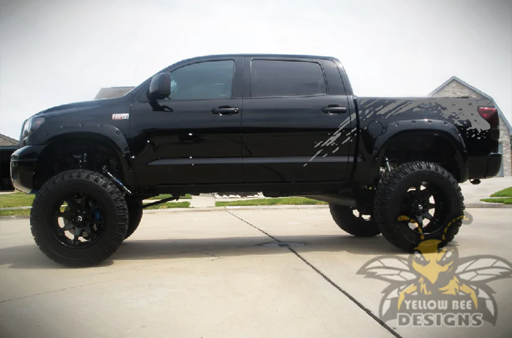 Bed Mud Splash Graphics Kit Vinyl Decal Compatible with Toyota Tundra Crewmax - Image 4