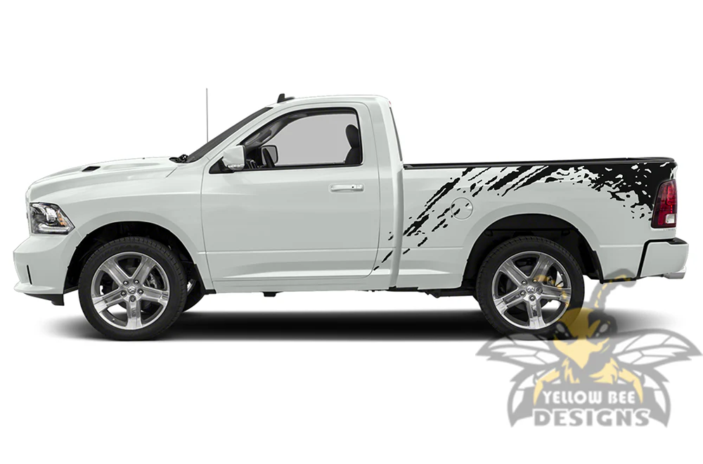 Bed Mud Splash Graphics Vinyl Decals Compatible with Dodge Ram Regular Cab 1500 - Image 2