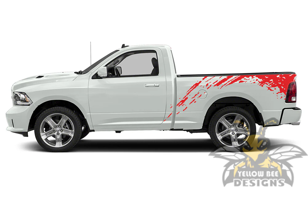 Bed Mud Splash Graphics Vinyl Decals Compatible with Dodge Ram Regular Cab 1500 - Image 3