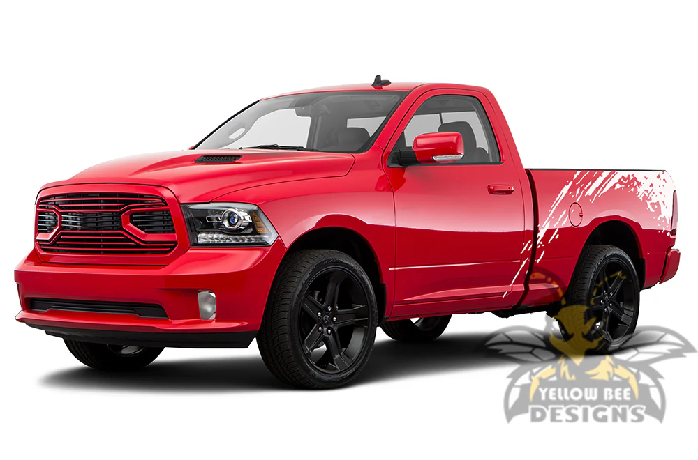 Bed Mud Splash Graphics Vinyl Decals Compatible with Dodge Ram Regular Cab 1500 - Image 4