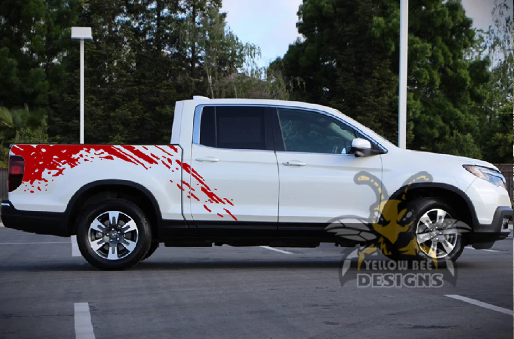 Bed Mud Splash Graphics Vinyl Decals Compatible with Honda Ridgeline - Image 7