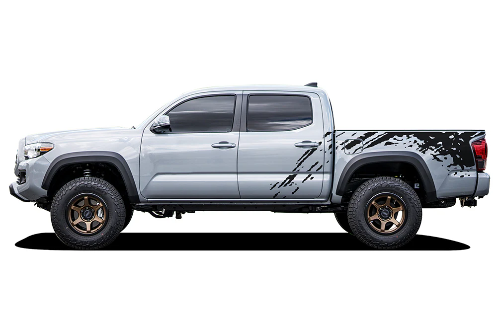 Bed Mud Splash Vinyl Decal Compatible with Toyota Tacoma Double Cab - Image 2