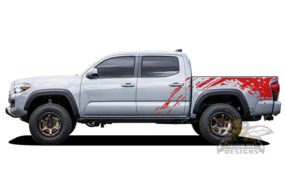 Bed Mud Splash Vinyl Decal Compatible with Toyota Tacoma Double Cab - Image 3