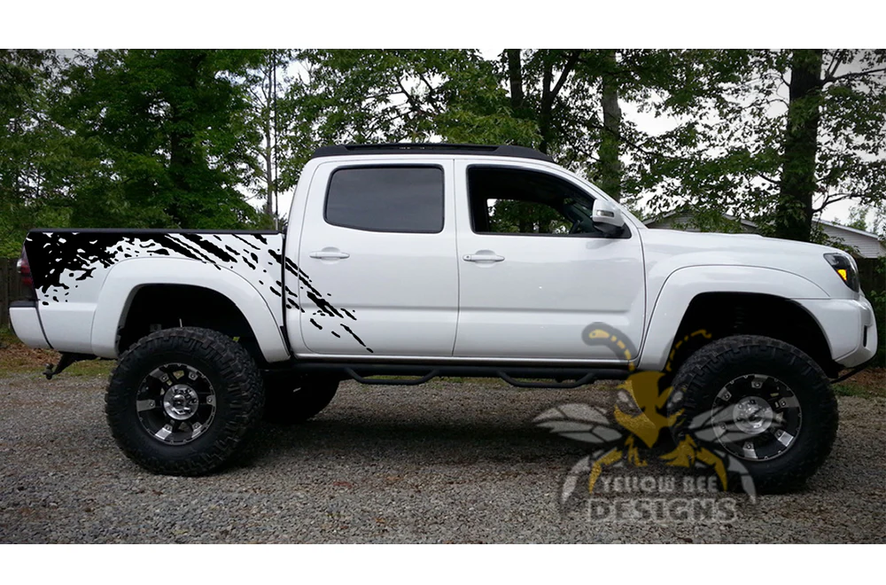 Bed Mud Splash Vinyl Decal Compatible with Toyota Tacoma Double Cab - Image 4