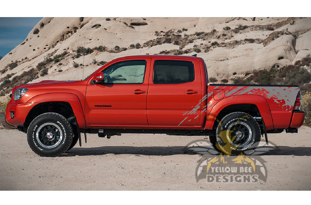 Bed Mud Splash Vinyl Decal Compatible with Toyota Tacoma Double Cab - Image 5