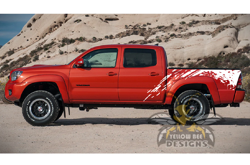 Bed Mud Splash Vinyl Decal Compatible with Toyota Tacoma Double Cab - Image 7