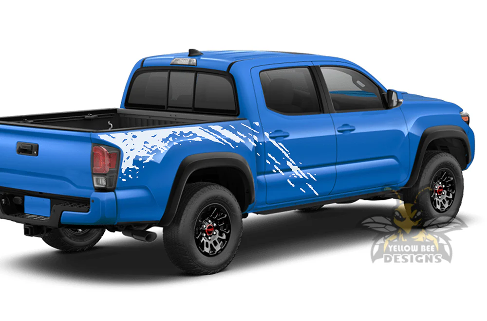 Bed Mud Splash Vinyl Decal Compatible with Toyota Tacoma Double Cab - Image 8