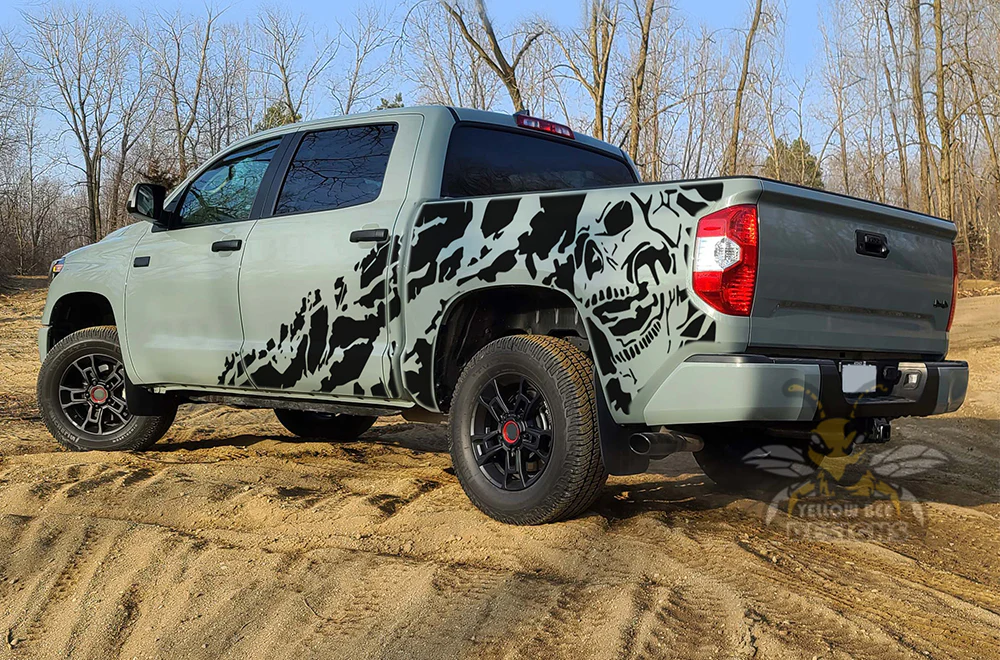 Bed Nightmare Graphics Kit Vinyl Decal Compatible with Toyota Tundra Crewmax - Image 2