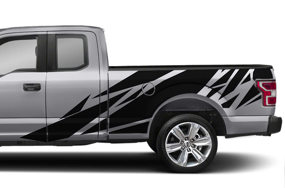 Bed Patterns Graphics Vinyl Decals Compatible with Ford F150 Super Cab 6.5''