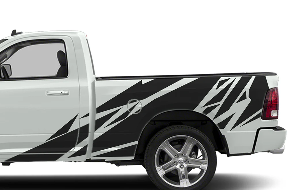 Bed Patterns Graphics Vinyl Decals Compatible with Dodge Ram Regular Cab 1500