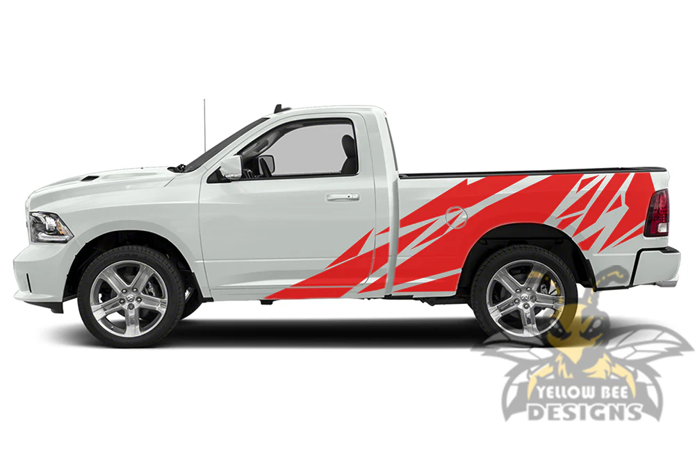 Bed Patterns Graphics Vinyl Decals Compatible with Dodge Ram Regular Cab 1500 - Image 3