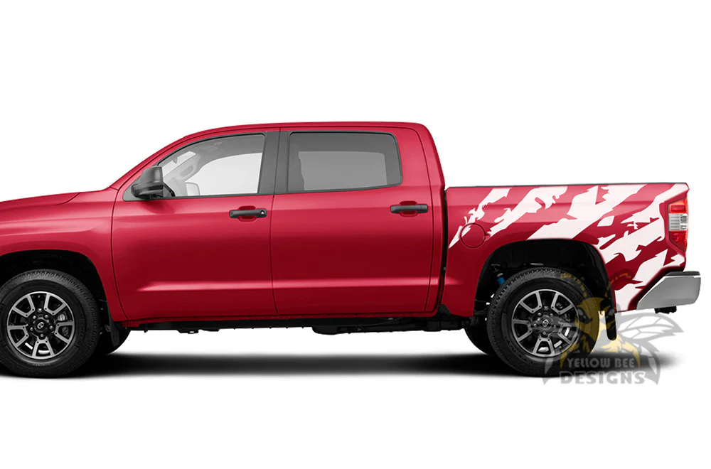 Bed Shred Graphics Kit Vinyl Decal Compatible with Toyota Tundra Crewmax - Image 2