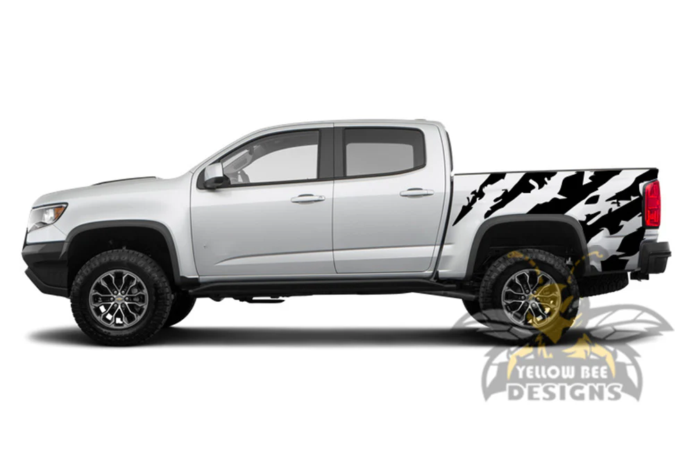 Bed Side Scratches Graphics Vinyl Decals Compatible with Chevrolet Colorado Crew Cab - Image 2