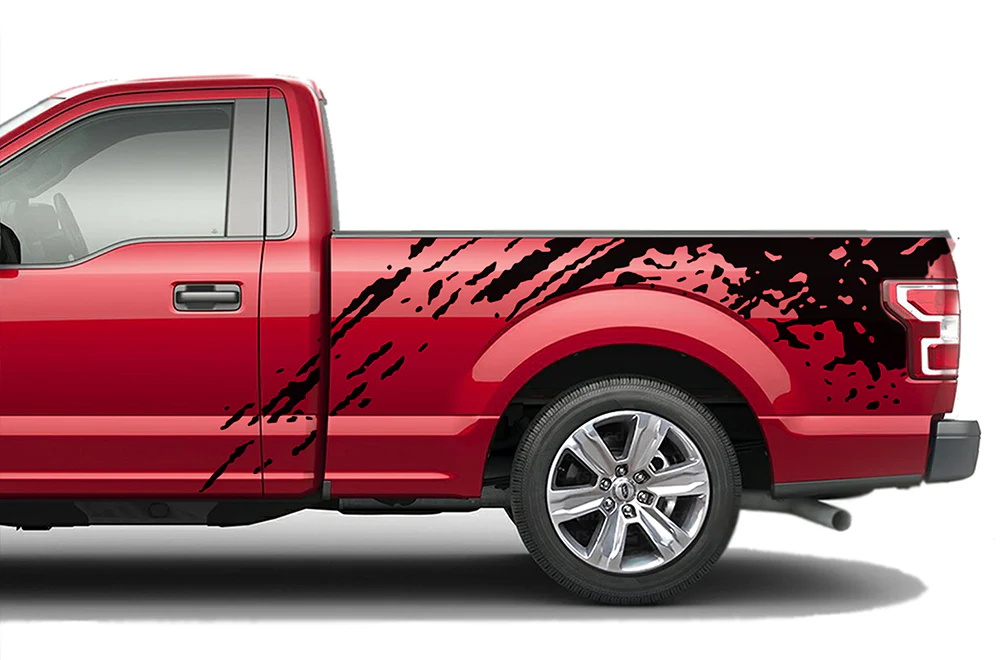 Bed Splash Graphics Vinyl Decals Compatible with Ford F150 Regular Cab 6.5''