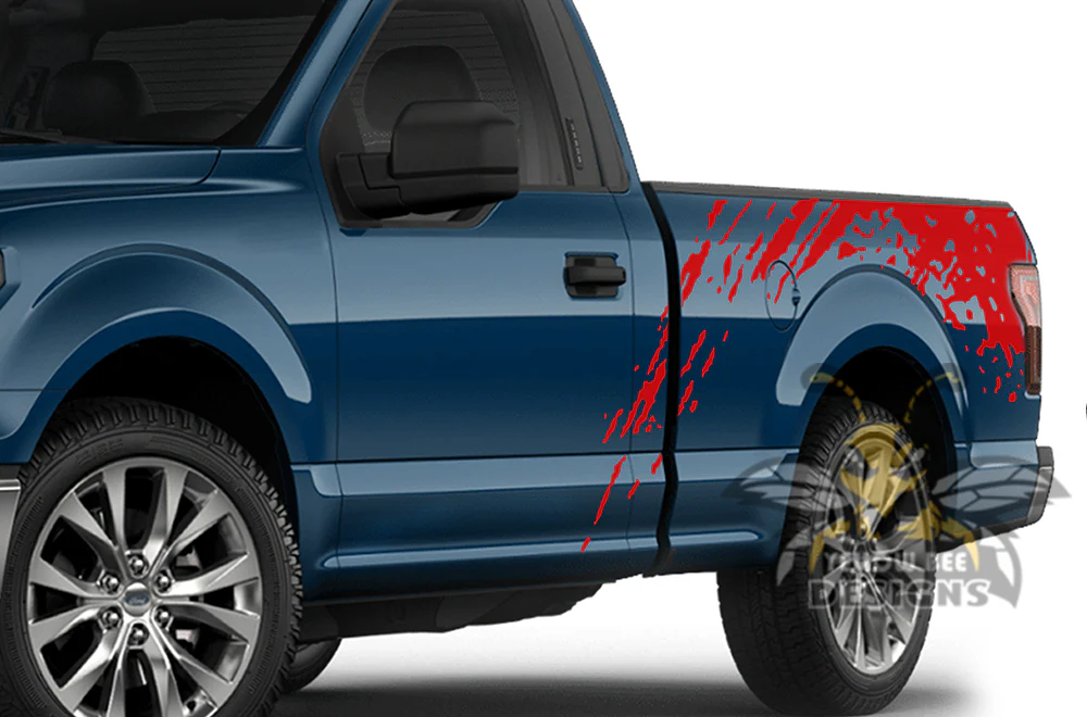 Bed Splash Graphics Vinyl Decals Compatible with Ford F150 Regular Cab 6.5'' - Image 3