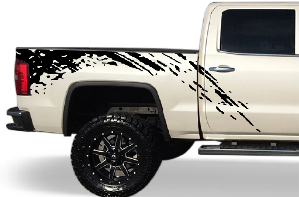 Bed Splash Graphics Vinyl Decals Compatible with GMC Sierra Crew Cab - Image 3
