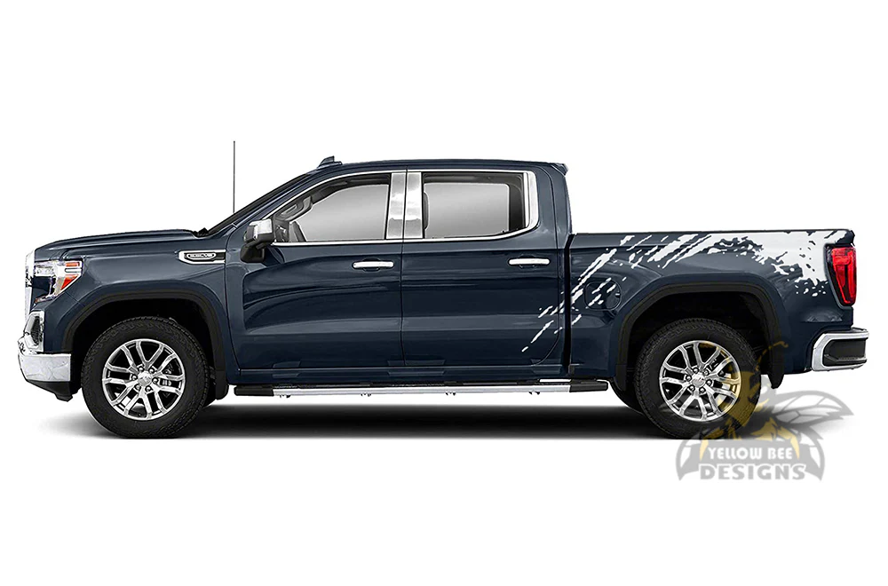 Bed Splash Graphics Vinyl Decals Compatible with GMC Sierra Crew Cab - Image 8
