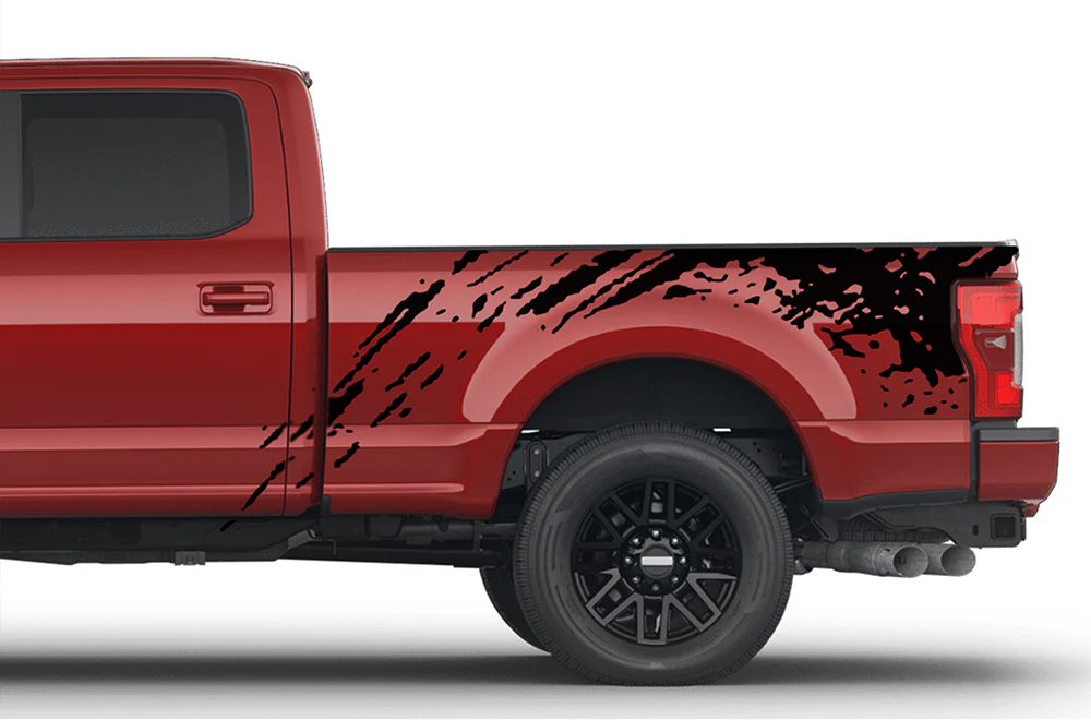 Bed Splash Side Vinyl Decals Compatible with Ford F250