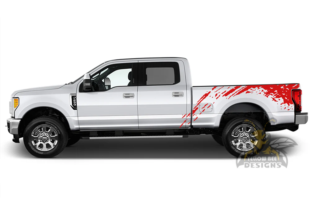 Bed Splash Side Vinyl Decals Compatible with Ford F250 - Image 2