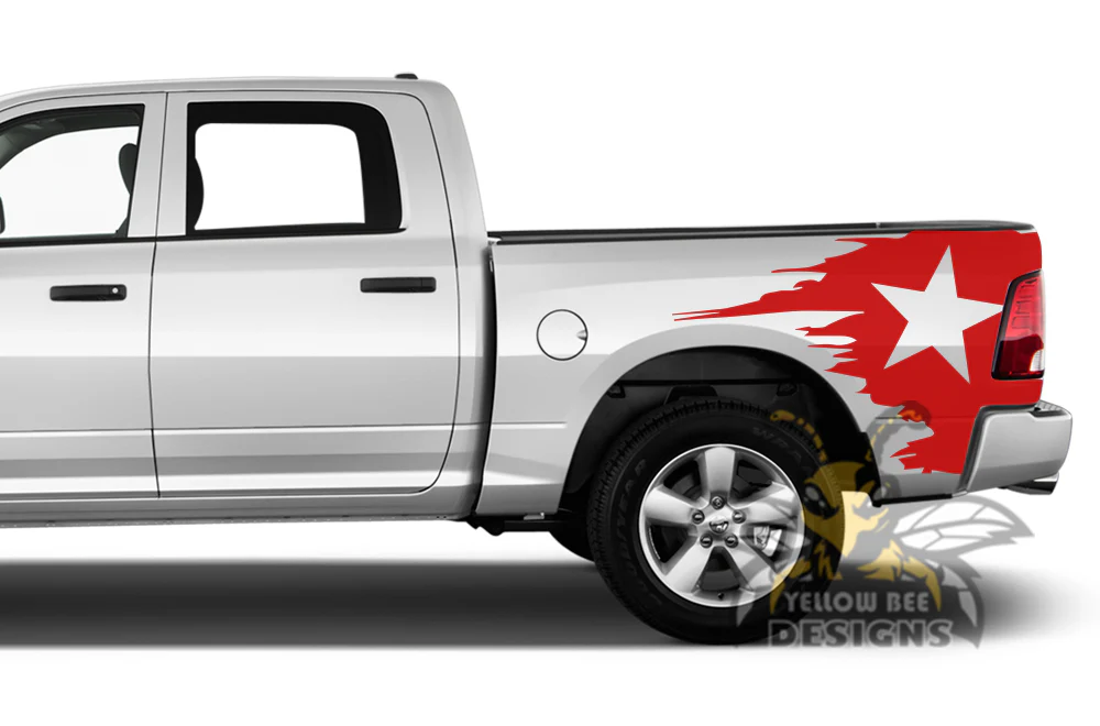 Bed Star Graphics Kit Vinyl Decal Compatible with Dodge Ram Crew Cab 1500 - Image 3