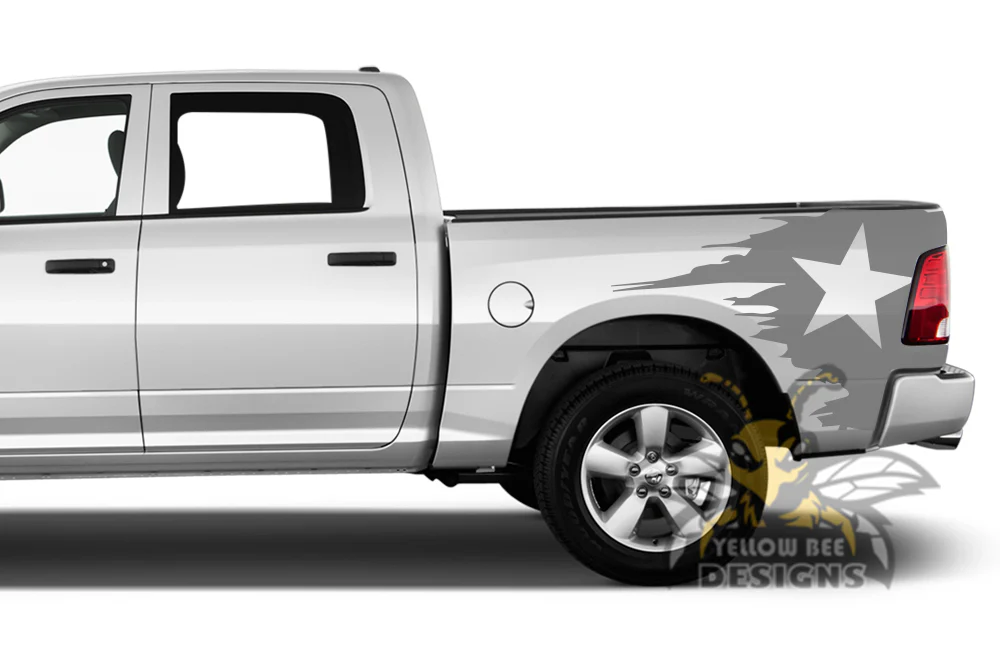 Bed Star Graphics Kit Vinyl Decal Compatible with Dodge Ram Crew Cab 1500 - Image 4