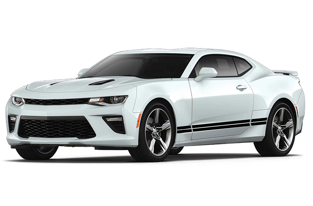 Belt Duple Lower Side Stripes Graphics Vinyl Decals Compatible with Chevrolet Camaro