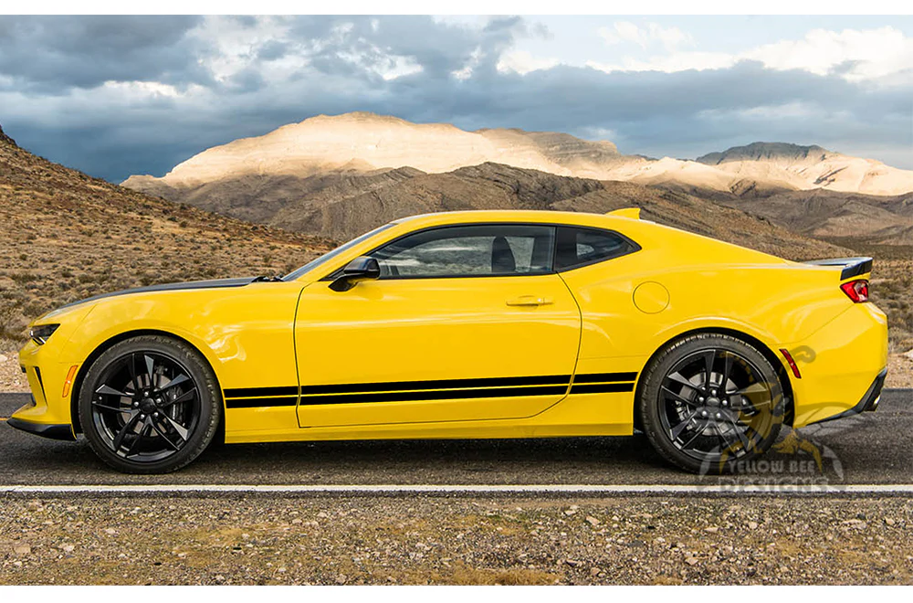 Belt Duple Lower Side Stripes Graphics Vinyl Decals Compatible with Chevrolet Camaro - Image 3