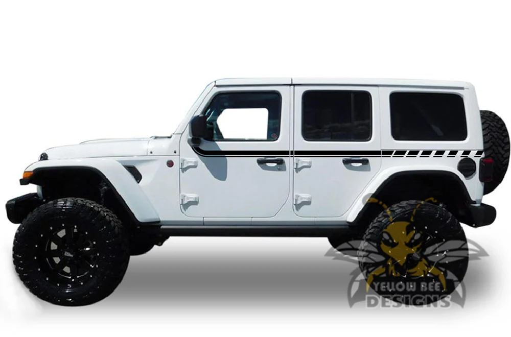 Belt Line Graphics Kit Vinyl Decal Compatible with Jeep JL Wrangler - Image 2
