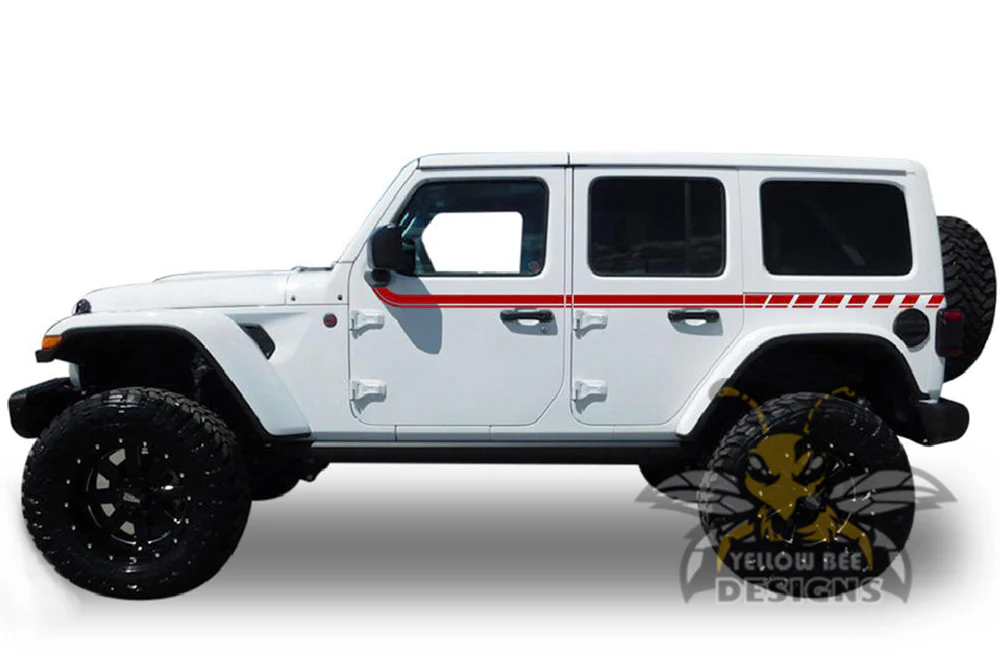 Belt Line Graphics Kit Vinyl Decal Compatible with Jeep JL Wrangler - Image 4