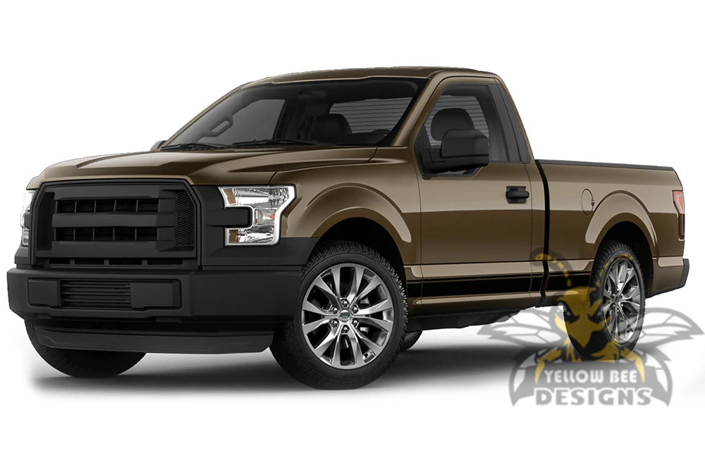 Belt Line Side Stripes Graphics Vinyl Decals Compatible with Ford F150 Regular Cab 6.5'' - Image 2