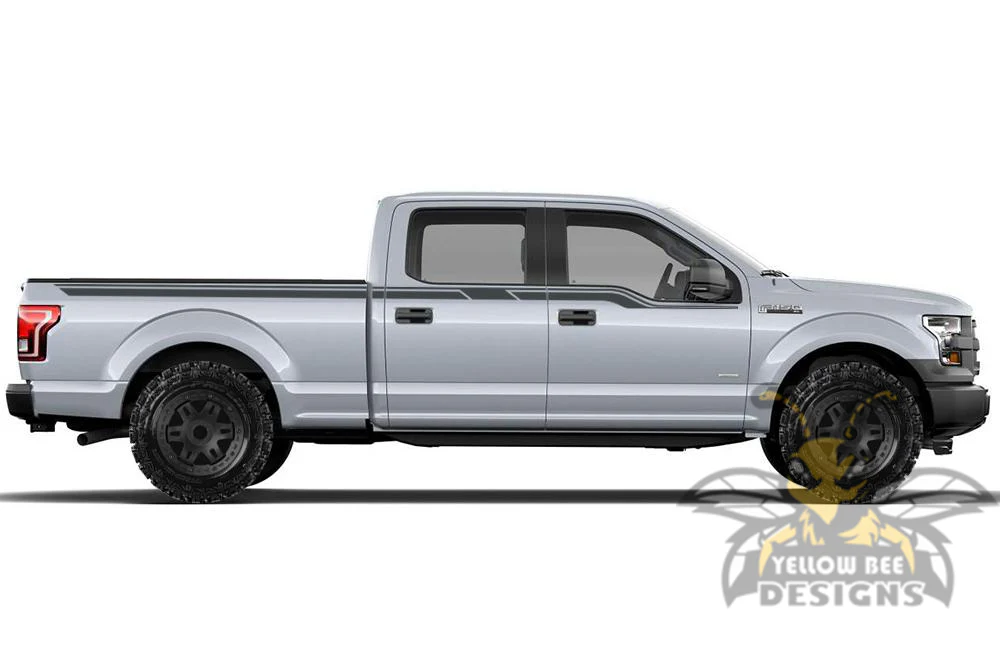 Belt Line Side Stripes Graphics Vinyl Decals Compatible with Ford F150 Super Crew Cab 6.5'' - Image 3
