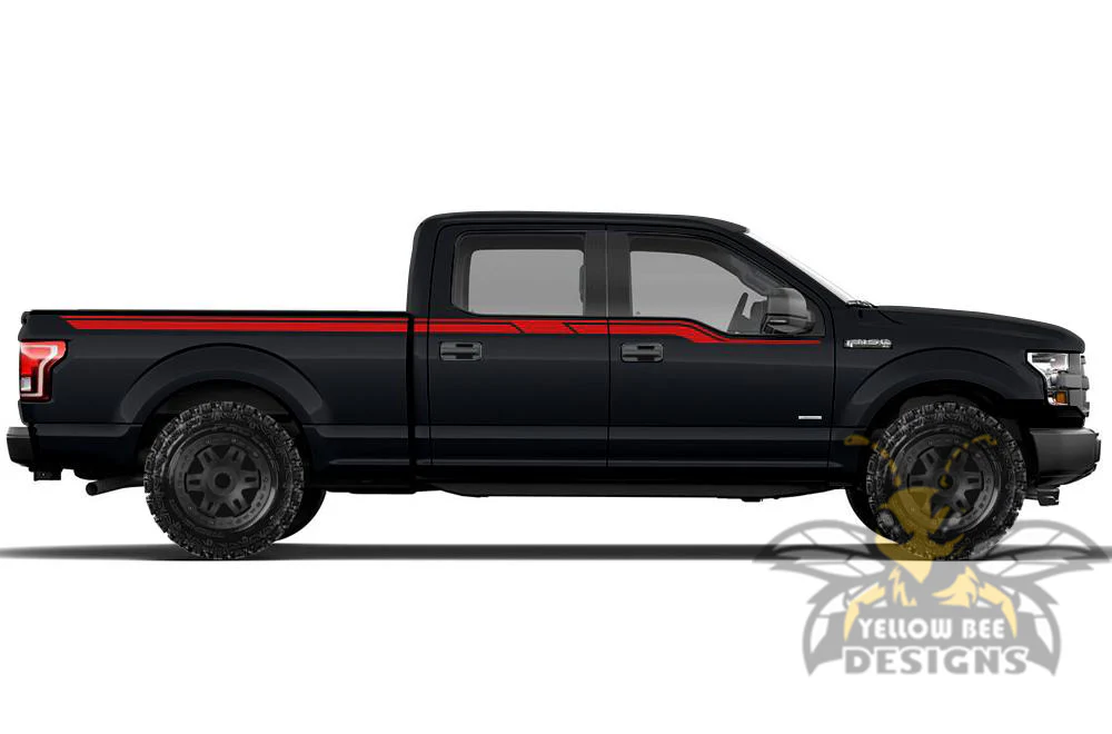 Belt Line Side Stripes Graphics Vinyl Decals Compatible with Ford F150 Super Crew Cab 6.5'' - Image 4