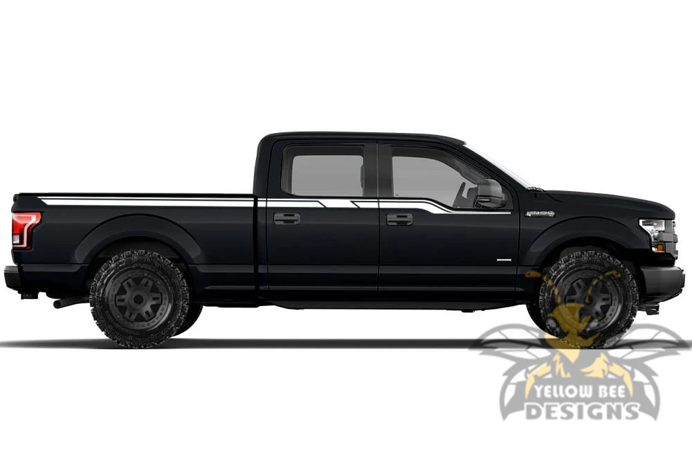 Belt Line Side Stripes Graphics Vinyl Decals Compatible with Ford F150 Super Crew Cab 6.5'' - Image 5