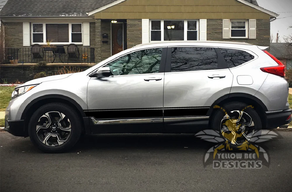 Belt Line Side Stripes Graphics Vinyl Decals Compatible with Honda CR-V - Image 2