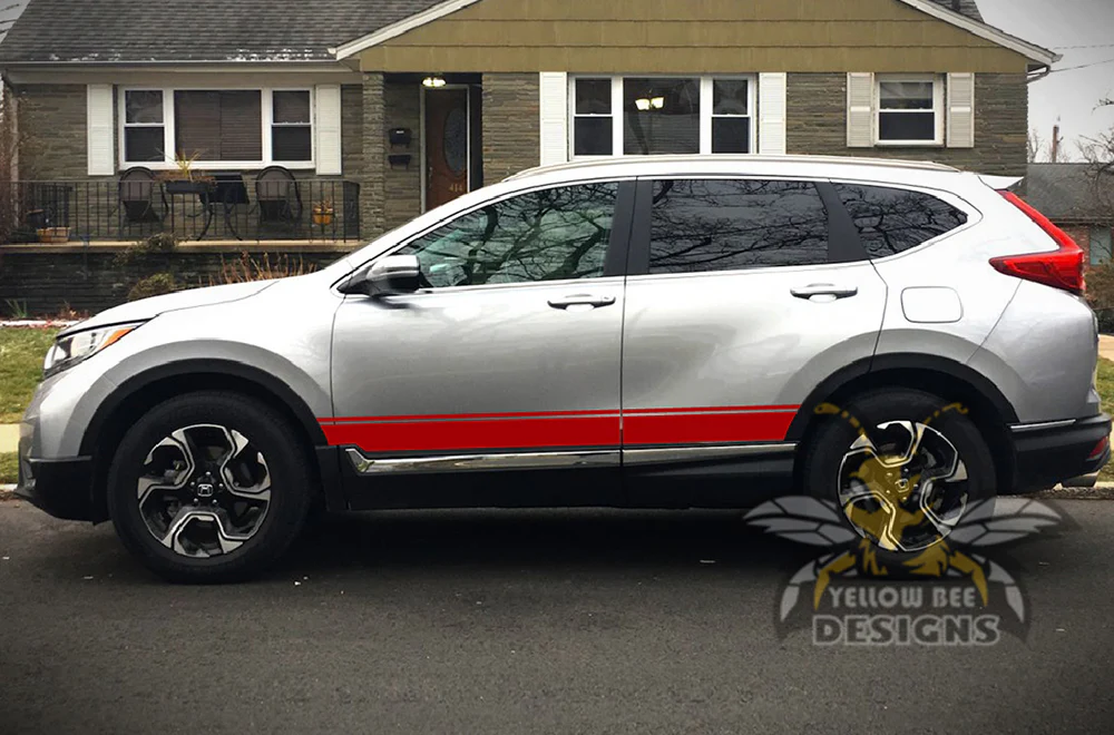 Belt Line Side Stripes Graphics Vinyl Decals Compatible with Honda CR-V - Image 4