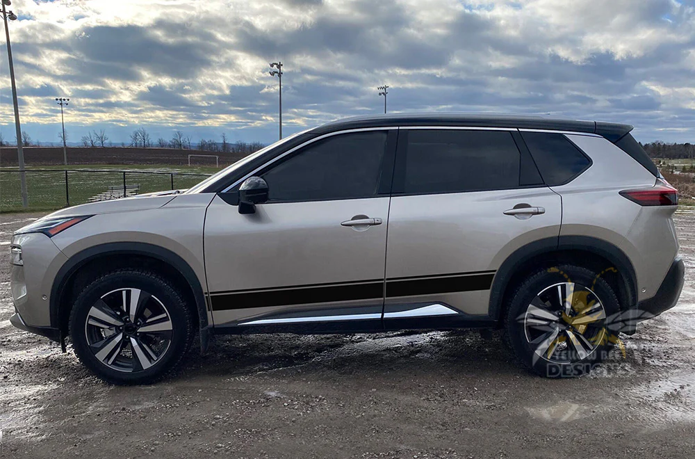 Belt Line Side Stripes Graphics Vinyl Decals Compatible with Nissan Rogue - Image 8