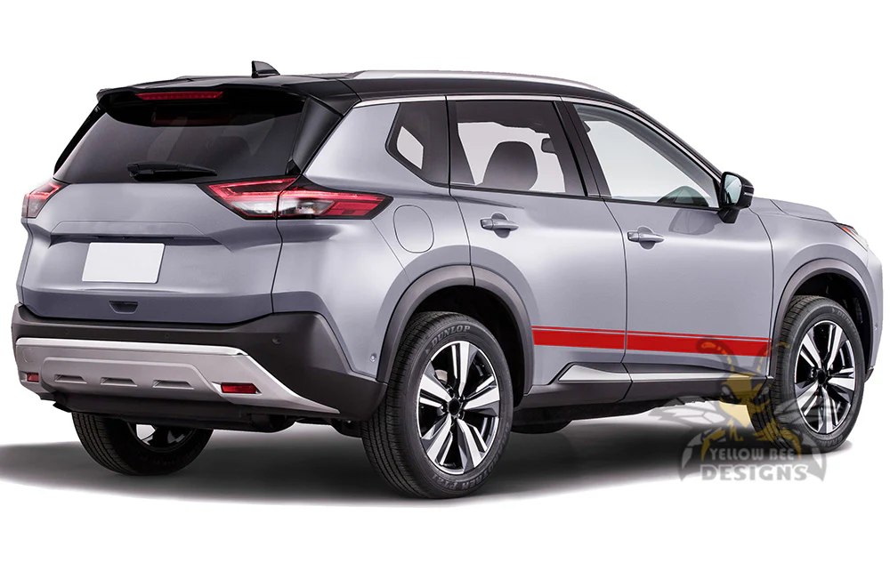 Belt Line Side Stripes Graphics Vinyl Decals Compatible with Nissan Rogue - Image 9