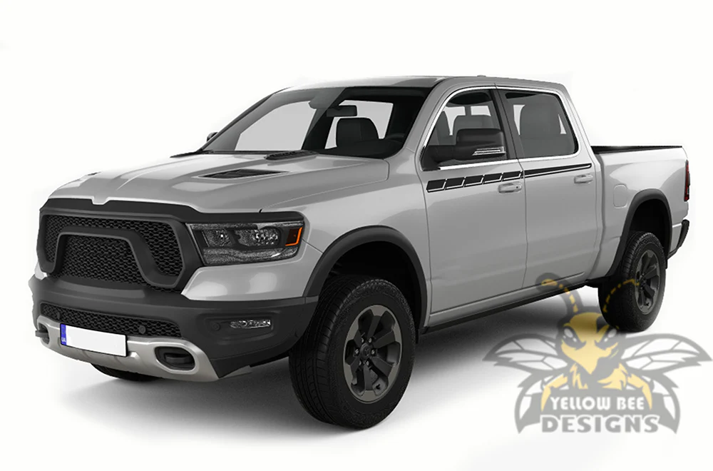 Belt Line Stripe Graphics Kit Vinyl Decal Compatible with Dodge Ram 1500 Crew Cab - Image 2