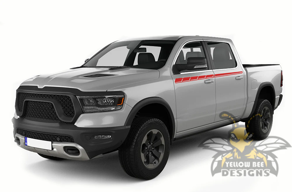 Belt Line Stripe Graphics Kit Vinyl Decal Compatible with Dodge Ram 1500 Crew Cab - Image 5