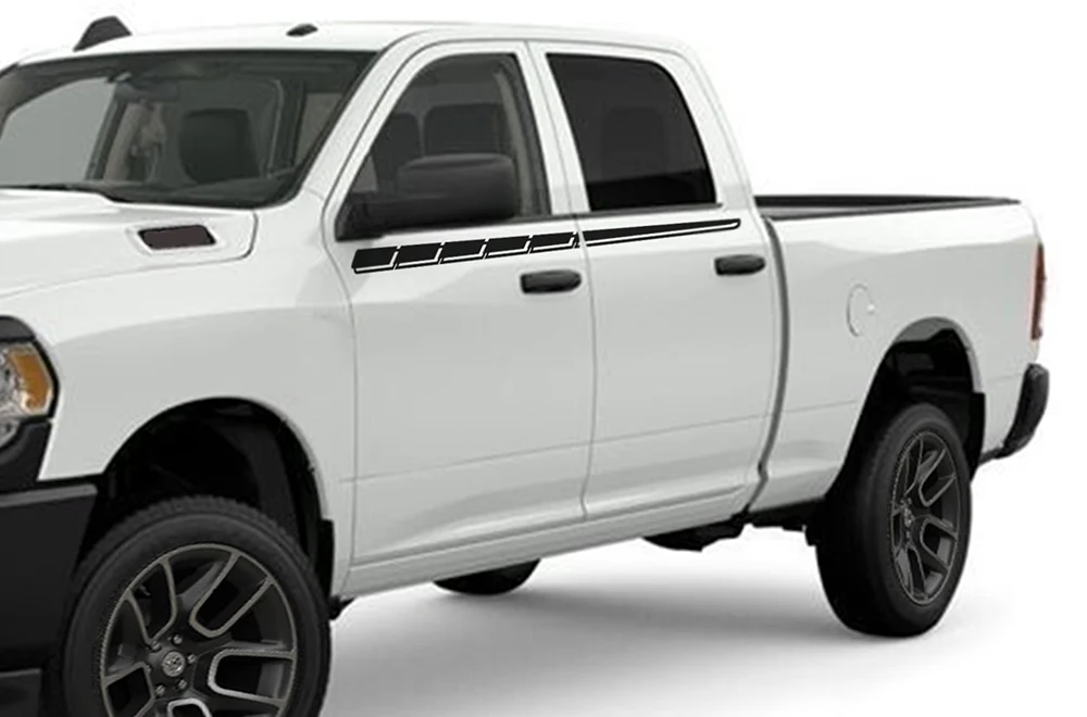 Belt Line Stripes Graphics Kit Vinyl Decal Compatible with Dodge Ram 2500 Crew Cab