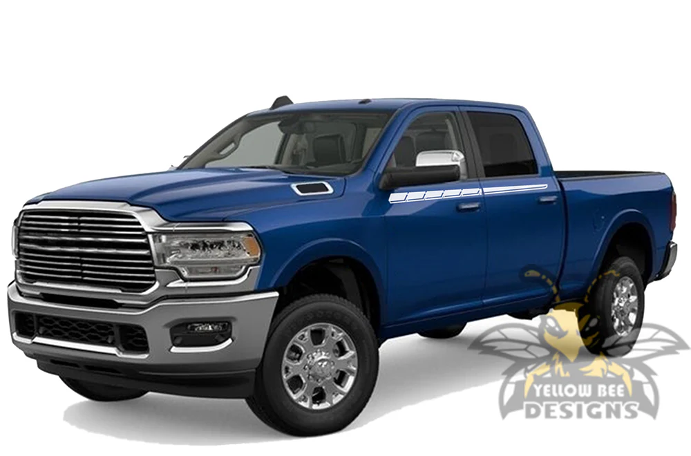 Belt Line Stripes Graphics Kit Vinyl Decal Compatible with Dodge Ram 2500 Crew Cab - Image 4