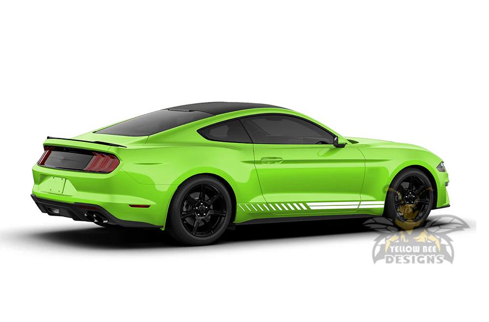 Belt Lines Rocker Stripes Graphics Vinyl Decals Compatible with Ford Mustang - Image 2
