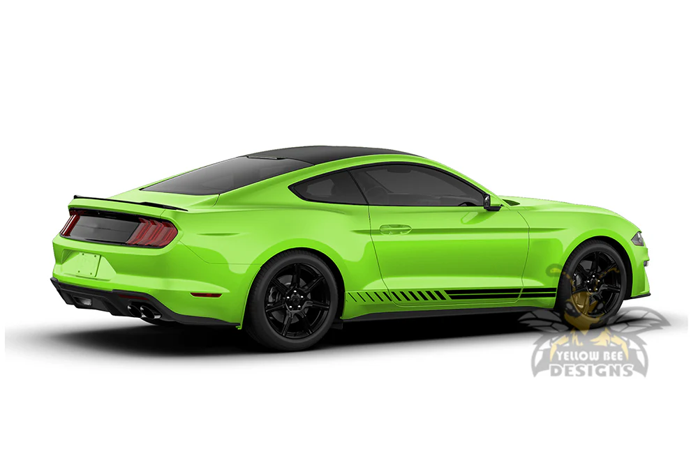 Belt Lines Rocker Stripes Graphics Vinyl Decals Compatible with Ford Mustang - Image 4