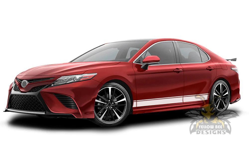 Belt Side Stripes Graphics Vinyl Decals Compatible with Toyota Camry - Image 3