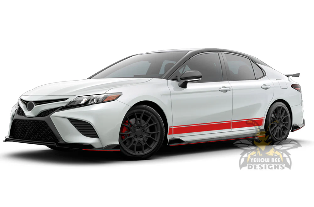 Belt Side Stripes Graphics Vinyl Decals Compatible with Toyota Camry - Image 4