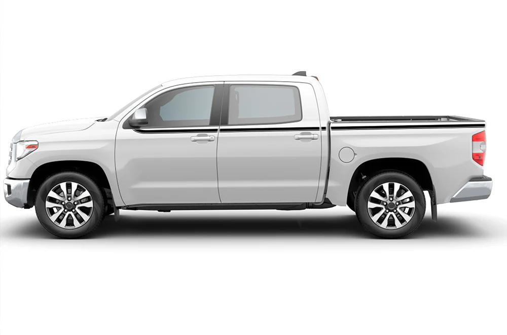 Belt Stripes Graphics Vinyl Decals Compatible with Toyota Tundra