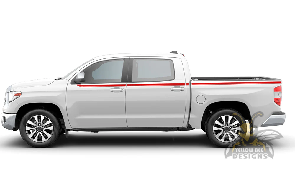 Belt Stripes Graphics Vinyl Decals Compatible with Toyota Tundra - Image 4