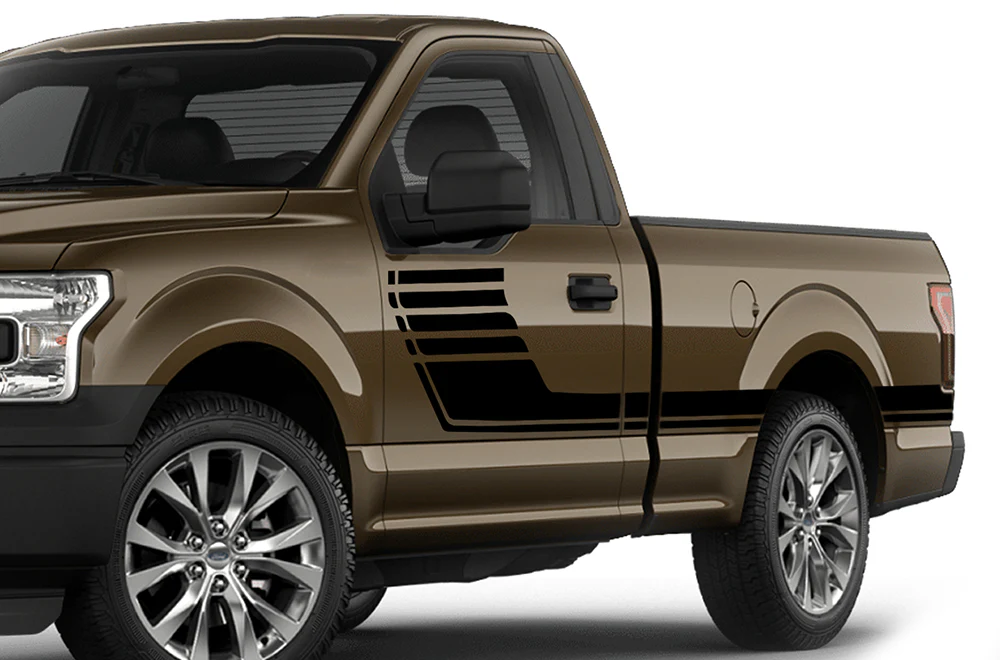 Big Hockey Graphics Vinyl Decals Compatible with Ford F150 Regular Cab 6.5''