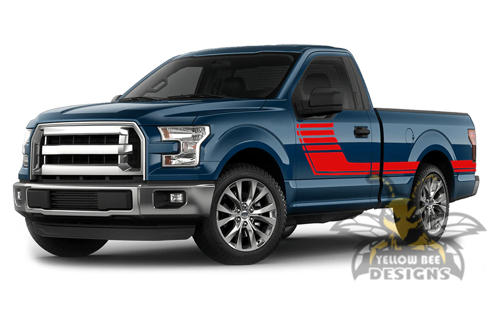Big Hockey Graphics Vinyl Decals Compatible with Ford F150 Regular Cab 6.5'' - Image 3