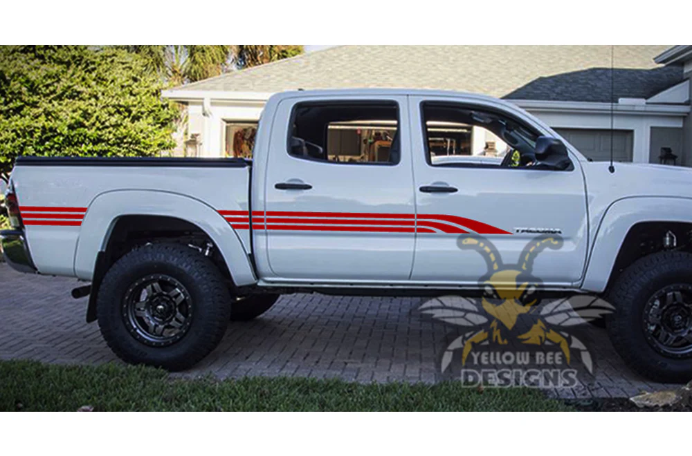 Big Lines Graphics Kit Vinyl Decal Compatible with Toyota Tacoma Double Cab - Image 4